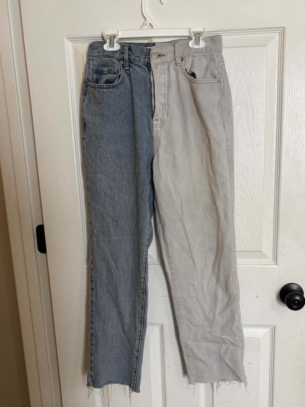 PacSun Two-Tone Jeans in Light Blue and Light Gray